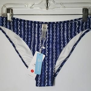 CupShe Blue & White NWT Bikini Bottom XXL